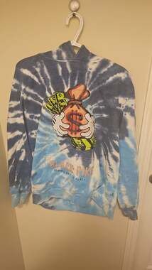 Black Pike Always Bet On Black Money Bag Tie-Dye Pullover Hoodie